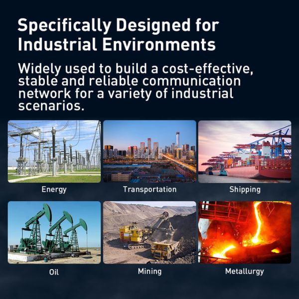 Small L2 Managed Industrial Smart Switch 4KV Lightning Protection