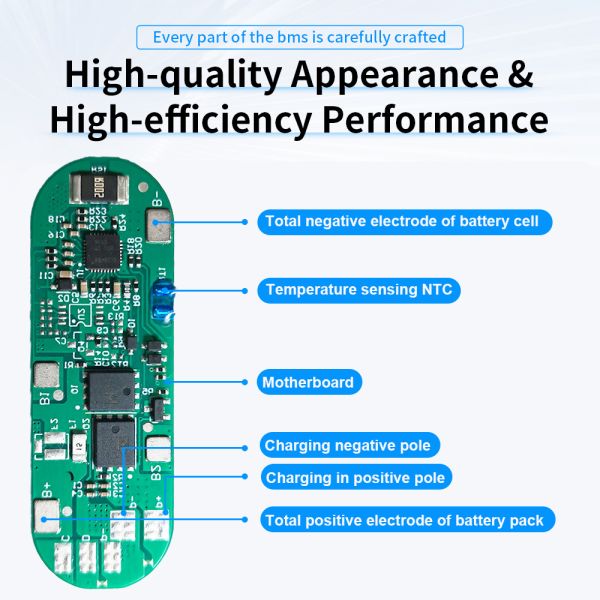 3S-24S Li-ion LiFePO4 BMS Battery Management System 5A-200A Customizable
