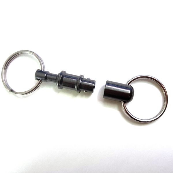 Removable Keyring Quick Release Keychain Dual Detachable Key Ring Snap Lock Holder Steel Pull-Apart Key Rings