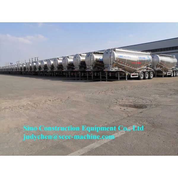 45cbm Heavy Duty Semi Trailers Bulk Cement Powder Tank Semi Trailer Vehicle