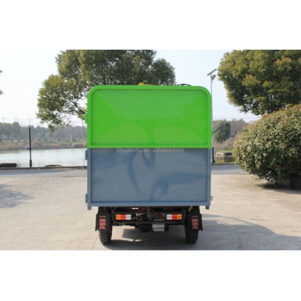 Pure Electric Small Mini Side Loader Tricycle Garbage Truck