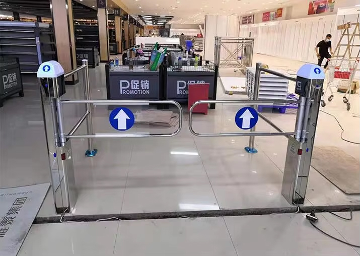 Supermarket Swing Turnstile Gate Automatic Pedestrian Access Control Solution for Shopping Centers