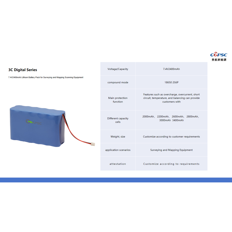 7.4V 1200mah lithium battery for remote control