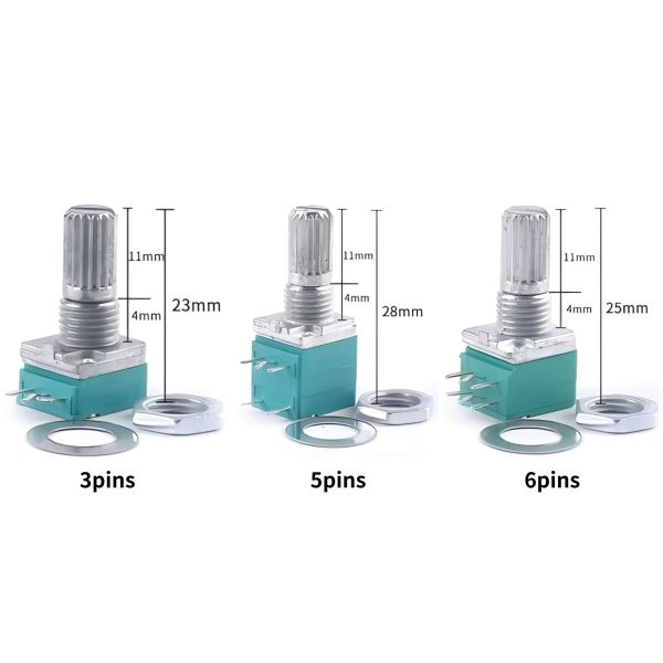 RK097NS 5-pin 9mm 10K Rotary Mono Precision Potentiometer