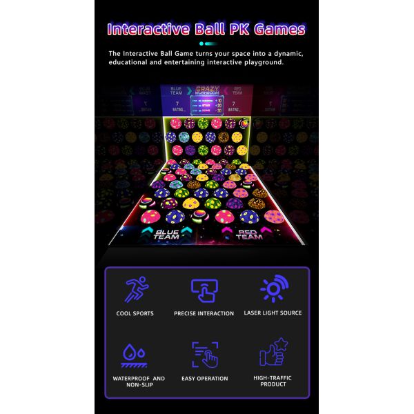Playground Interactive Ball Games 18pcs Ball Wall Interactive Games