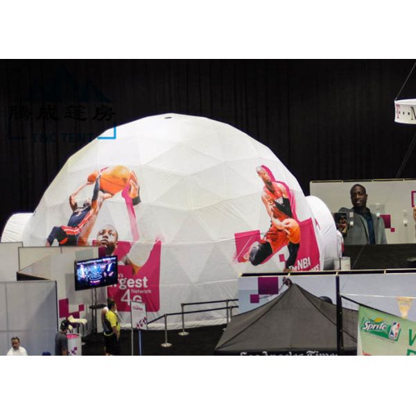 High Strength Double Pvc-Coated Polyester Textile Dome Shade Tent For Large Scale Exhibitions