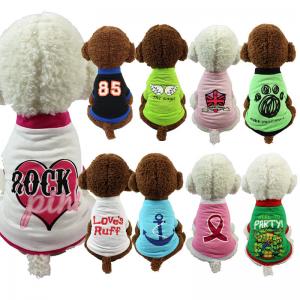 China Medium Small Pets Wearing Clothes Elastic Material T-Shirt Cool Dog Clothes on sale
