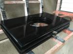 Durable Black Marble Granite Slabs / Functional Engineered Stone Kitchen