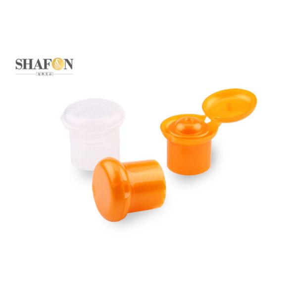 Customized Color Plastic Flip Top Caps , Plastic Jar Caps Simple Design SF - C9300