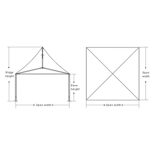 Multifunction Small 4x4 Tent Modular Structure 650 G / Sqm Sidewall Sheet