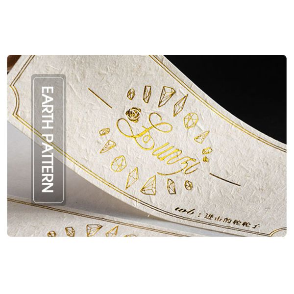 Gold Foil Stamped Stickers Custom Print Embossed