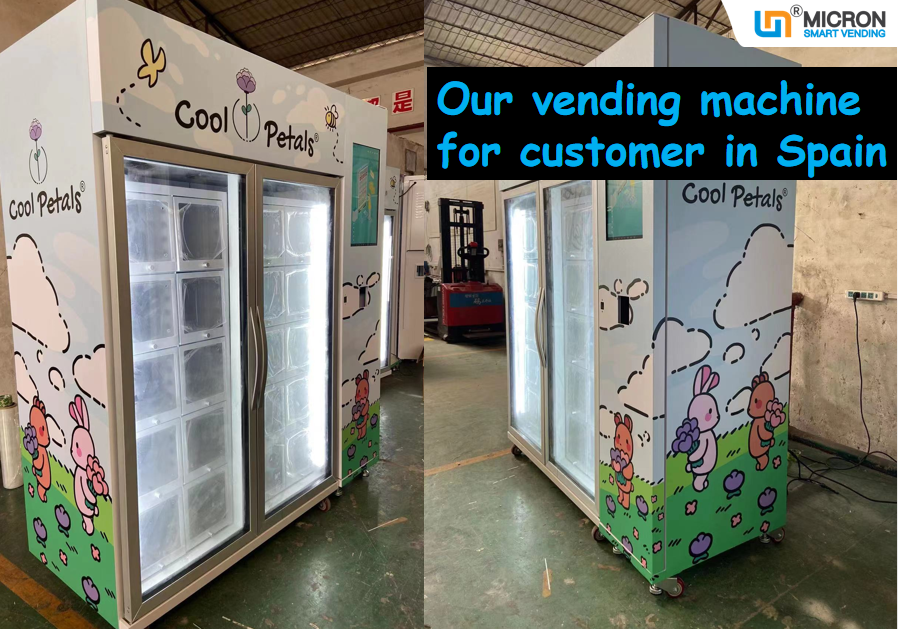 Cup cake Cooling Locker Vending Machine With 22 Inch Screen 110V