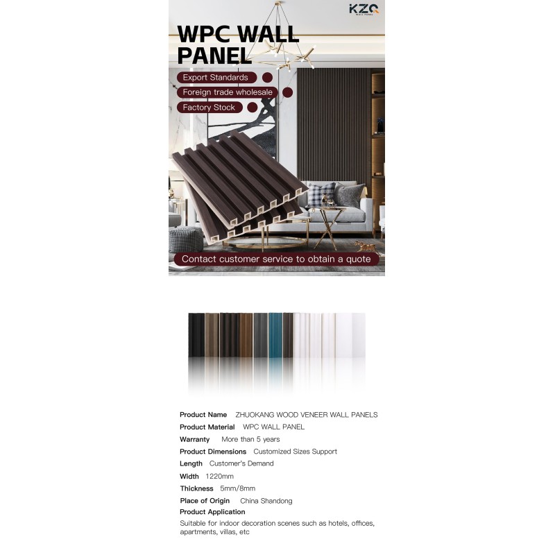 Hotel Renovation B Fireproof Waterproof WPC Wall Panel for Hotel