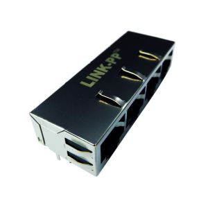 Wholesale Multi-port RJ45 1x4 Tab-Down HFJ14-E1G16ERL Quad Port 1000Base-T Connector from china suppliers