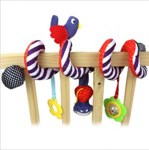China Pram Crib Ornament Hanging Spiral Plush Toys Little Deer 65c*2.5cm on sale