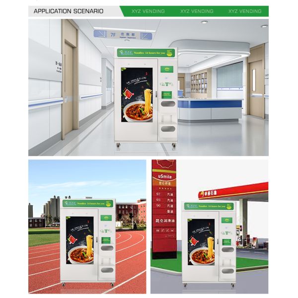New Design Restaurant Two Microwave Ovens Instant Hot Food Ramen Tea Vending Machine for Sale