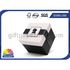 China Black And White Striped Gift Box Cardboard Paper Square Gift Box on sale