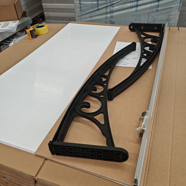 Split Panel Polycarbonate Awning with DIY Plastic Frame