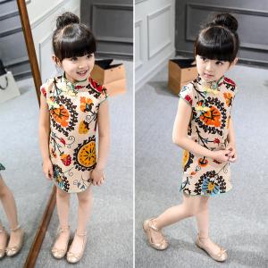 China 2016 Fashion Girl Kid's Chinese Style Dress Cheongsam Cute dress on sale