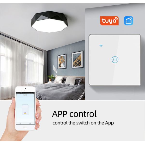 Tuya Smart Wifi Switch For Eu Standard 3 Gang Metal Bezel App Remote Schedule Voice Control