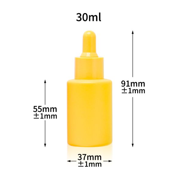 150g Pink Blue Oil Dropper Glass Bottle Cylinder Round Shape