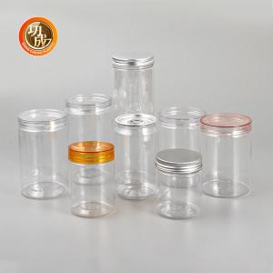 China Transparent PET Candy Cookie Jar 450ml 500ml Plastic Candy Jars With Lids on sale
