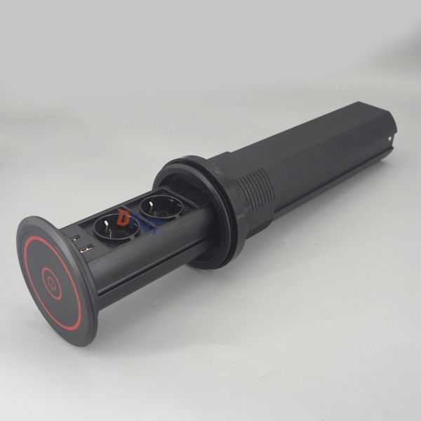 CE approval EU power motorized pop up electrical socket for kitchen