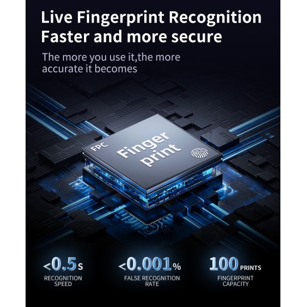 YAGU 3d Face Lock Palm Print Recognition Intelligent Smart Automatic Face and Fingerprint Lock Digital Lock for Home