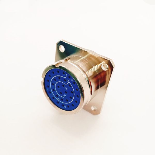 Y3A II-1832ZK10 32 Pin Socket Bayonet Lock Flange Mount Circular Connector