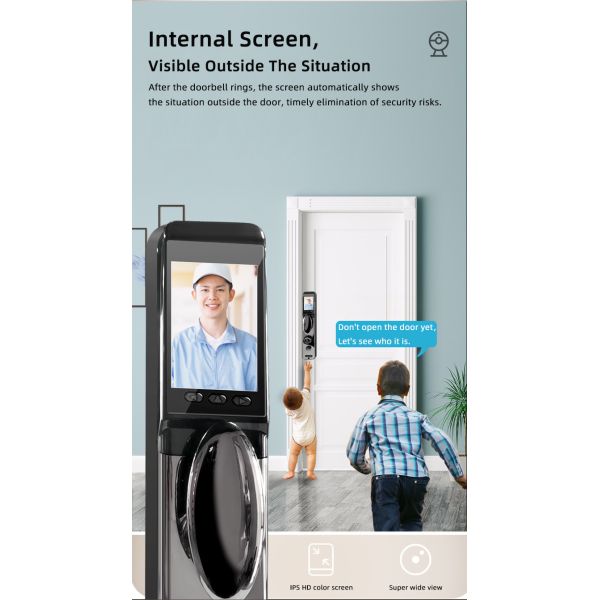 Wireless Smart Camera Door Lock Tuya Deadbolt Lock With Camera