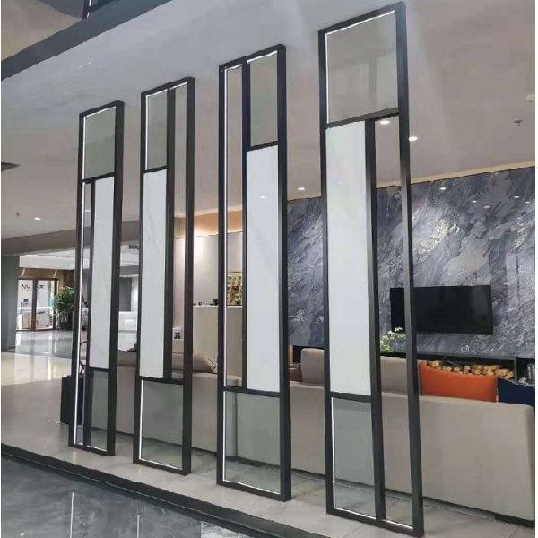 Metal luxurious hotel use floor to ceiling room dividers wall partition