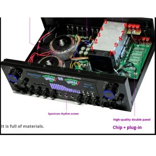 Suit:Home Theater Set 7.1 Channel AV-888BT Amplifier with Cyclone No.9 Speaker with 10-inch Subwoofer