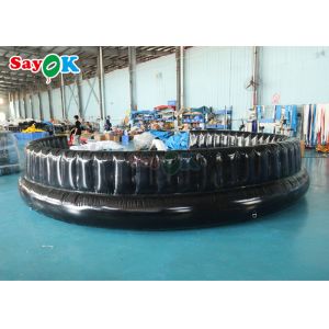 Black Airtight 0.6mm PVC Inflatable Sofa Furniture For Part Half Circle