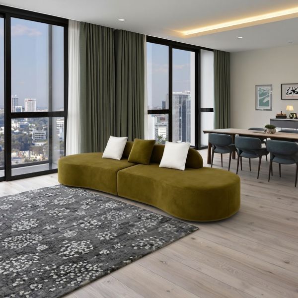 3M Long Comfortable Sectional Sofa 3M Long Multi-Functional Home Hotel Apartment Living Room Sofas Fabric Sponge Filling