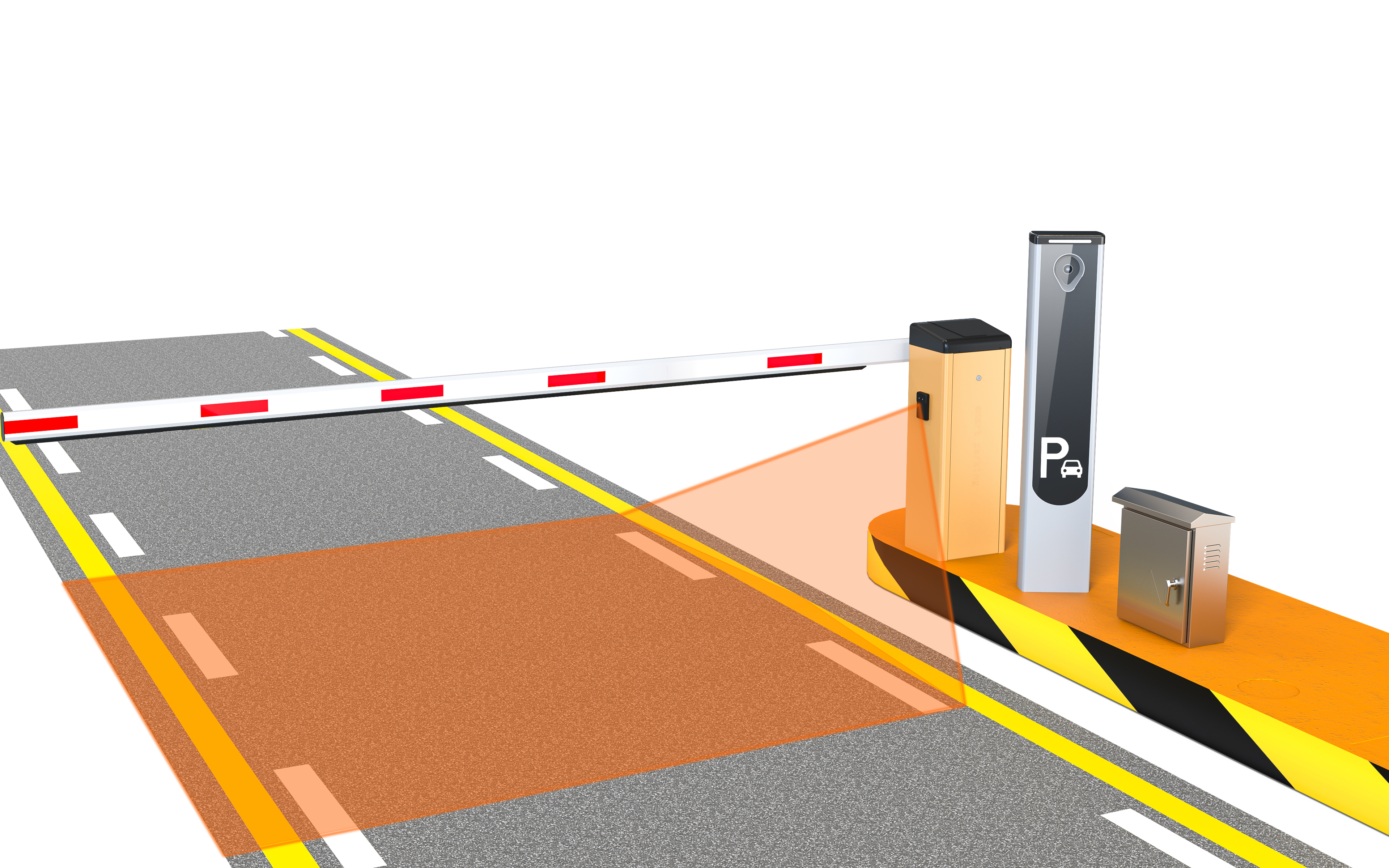 Parking Barrier Gate Radar Sensor with 79GHz Frequency IP66 Protection RS485 Output and Bluetooth Setting