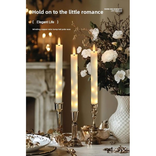 Remote Control LED Candle with Timer Function and Warm Yellow LED for Electric Window Decoration