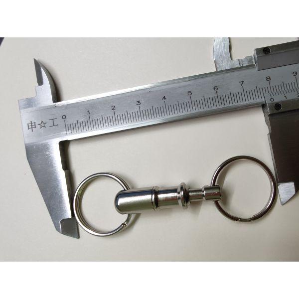 Removable Keyring Quick Release Keychain Dual Detachable Key Ring Snap Lock Holder Steel Pull-Apart Key Rings