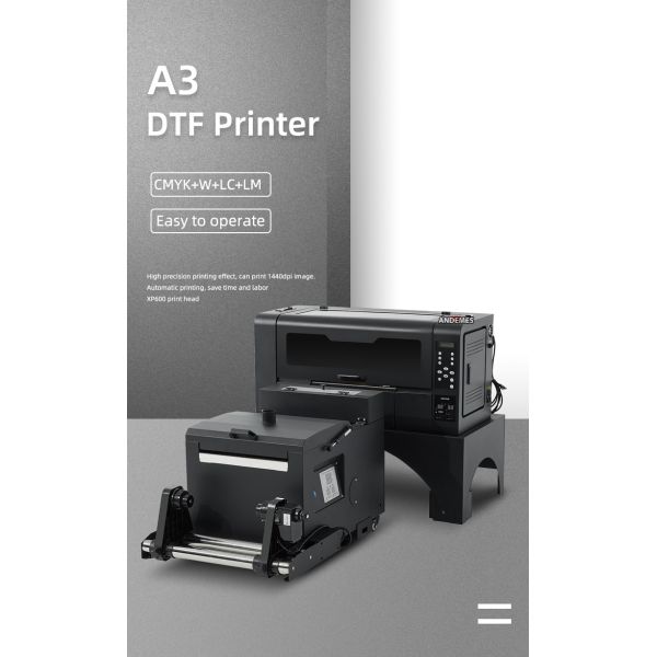 OEM Support 17inch High Speed All in One Roll Mini Impresora Dtf Printer with Shaker Powder Machine Xp600head