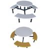 Buy cheap fiberglass or FRP round dining table with stools from wholesalers