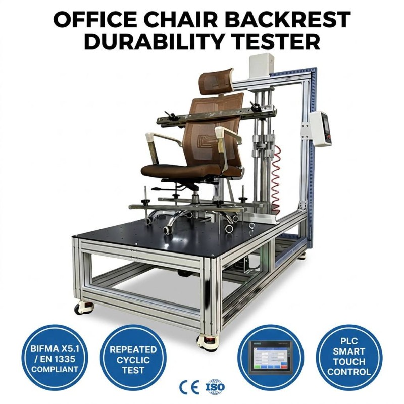 Office Chair Backrest Reciprocating Pull Fatigue Tester Chair Back Durability Testing Machine Comply With BIFMA EN Standard