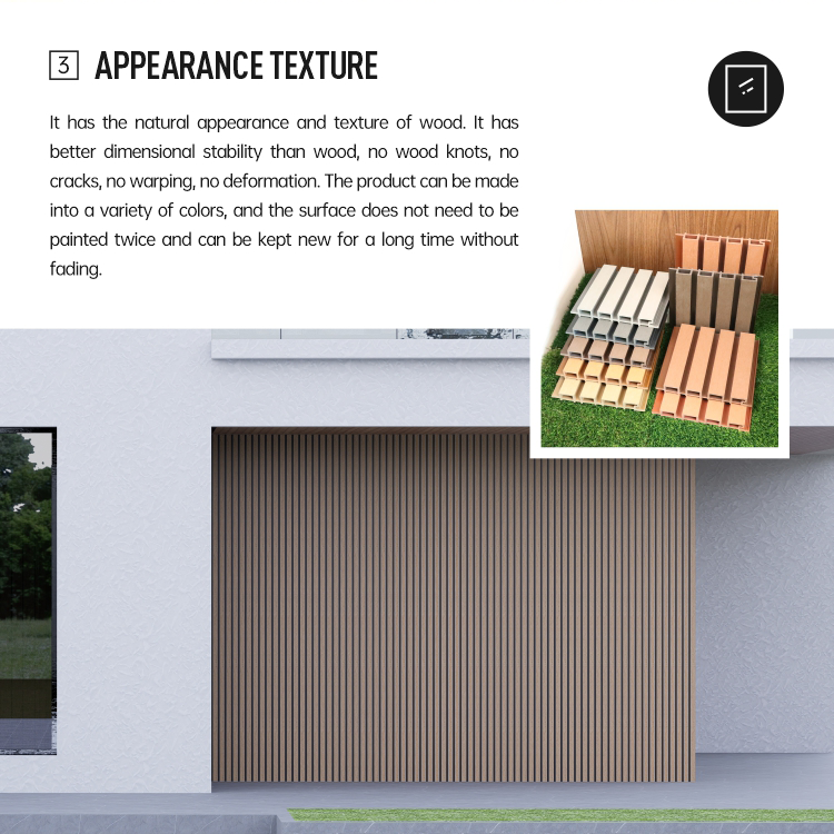 Exterior WPC Wall Cladding for Building Facade Decoration