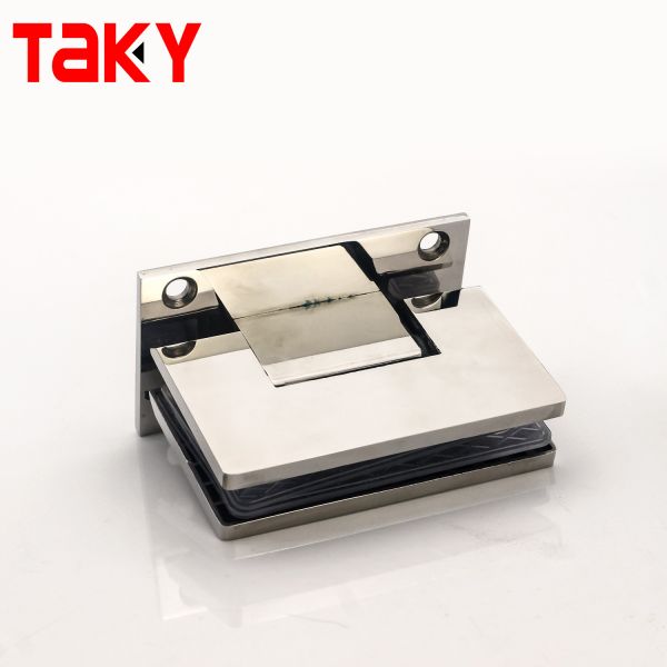 Frameless Shower Door Hinge for 8-12mm Glass 90 Degree Wall Mount