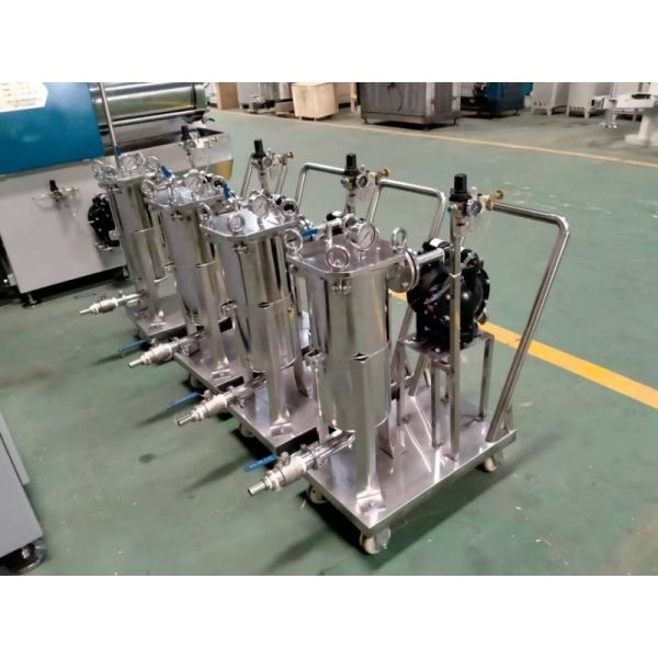 Industrial Mobile Bag Filter Machine For Coatings 0.25m2 Filtering Area