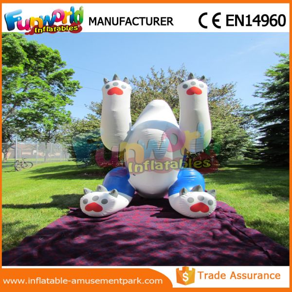 Blue Inflatable Cartoon Characters Advertising Inflatable Sea Dragon Shape
