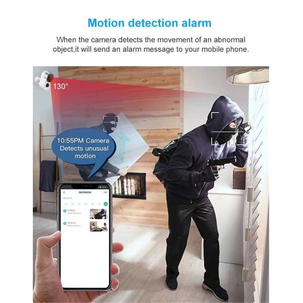 Unistone 2MP 10000mAh Battery Solar Powered Camera Supported Google Home / Alexa(US-BC204GA) Product model:CA0150 Comm