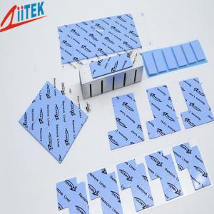 China Blue 4.0 W/mK Naturally Tacky Thermal Gap Filler TIF100-40-05E with Adhesive Coating Silicone Rubber sheet -50 to 200℃, on sale