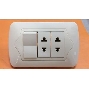 Modern Outlets And Switches , Hotel / Office Single Electrical Outlet Elegant