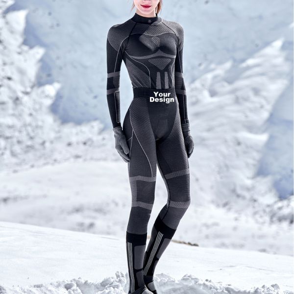 Unisex Merino Wool Seamless Thermal Base Layer Long Sleeve Top