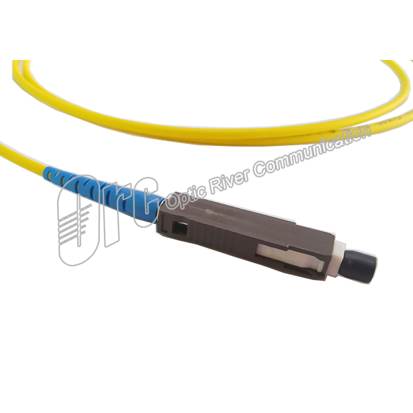 SMF MU to MU 2.0mm Fiber Optic Patch Cord Yellow OFNR Jacket