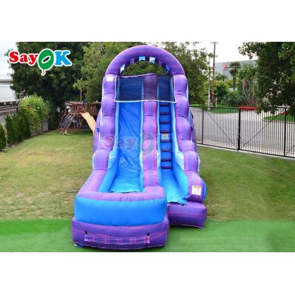 Giant Garden Games Water Inflatable Water Slide Purple Inflatable Double Slides